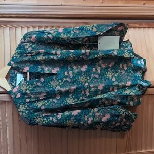 NWT Trovata Bailey Blouse Woodbine Cluster - S